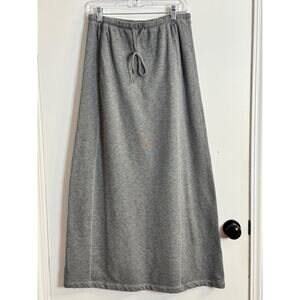 Eddie Bauer Gray Knit Pull On Maxi Skirt w/Pockets Size Medium Tall